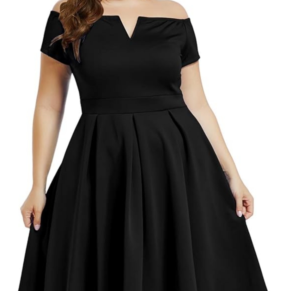 Elegant Black Off-Shoulder Dress